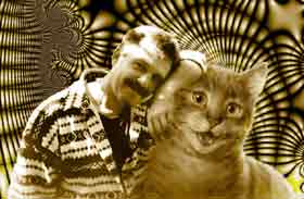 Макин (слева) и кот Персик