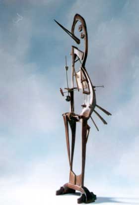 А.Ситников. Фигурация. 1998-99. Сложная техника (дерево, металл, лавсановая пленка)