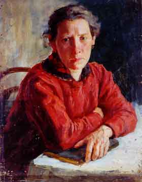 Портрет жены в красном. 1922
